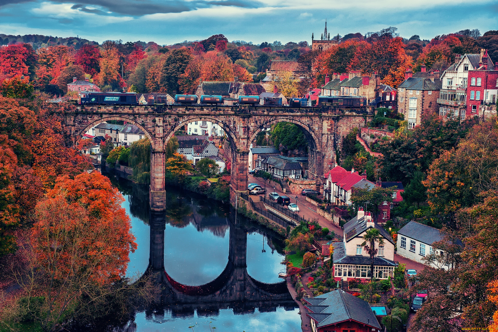 knaresborough, england, , , , , , river, nidd, , , 